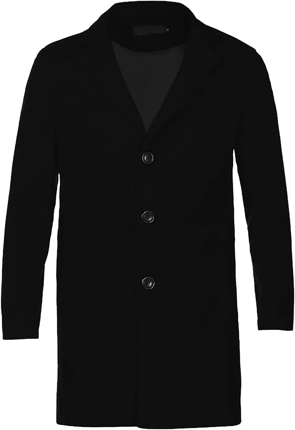 Ymosrh Winter Coats for Men Formal Single Breasted Figuring Overcoat Long Wool Warm Jacket Outwear Jackets