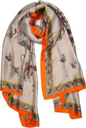YOUR SMILE Large Mulberry Silk Feeling Long Stain Scarf Lightweight Sunscreen Shawls Wraps for Women