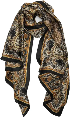 YOUR SMILE Large Mulberry Silk Feeling Long Stain Scarf Lightweight Sunscreen Shawls Wraps for Women
