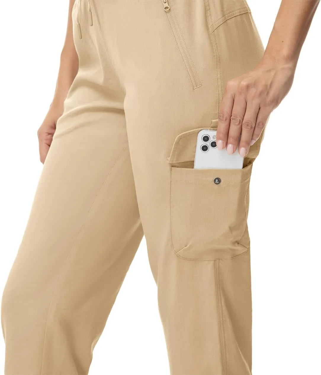 YSENTO Womens Cargo Capri Pants with 4 Pockets Summer Bottoms Lightweight Quick Dry Hiking Athletic Joggers